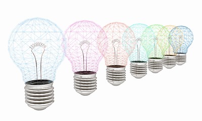 Image showing lamps. 3D illustration