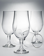 Image showing new empty beer glasses