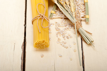 Image showing organic Raw italian pasta and durum wheat 