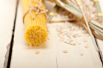 Image showing organic Raw italian pasta and durum wheat 