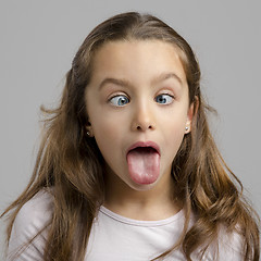 Image showing Funny little girl