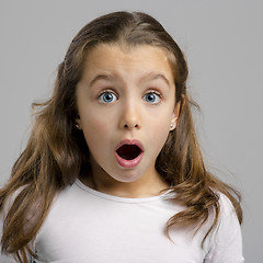 Image showing Astonished little girl