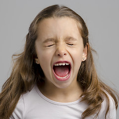 Image showing Girl yelling