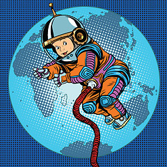 Image showing Astronaut baby Earth space