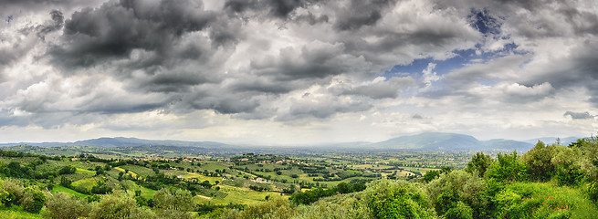 Image showing Panorama of landscape near Montefalco