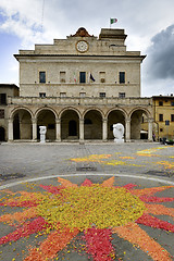 Image showing Piazza Montefalco with flowers