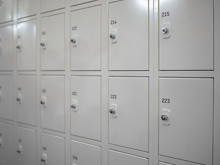 Image showing Many Locker cabinets