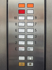 Image showing Lift keypad detail