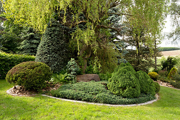 Image showing Beautiful spring garden design