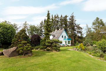 Image showing Beautiful house in spring garden