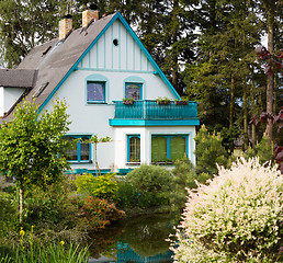 Image showing Beautiful house in spring garden