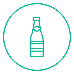 Image showing Glass bottle line icon.