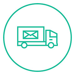 Image showing Mail van line icon.