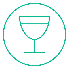 Image showing Glass of wine line icon.