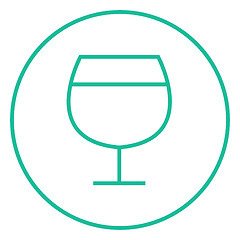 Image showing Glass of wine line icon.