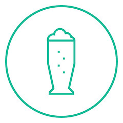 Image showing Glass of beer line icon.