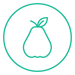 Image showing Pear line icon.