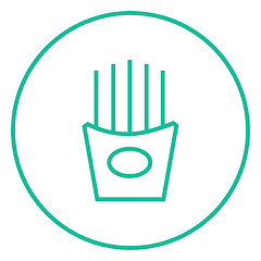 Image showing French fries line icon.