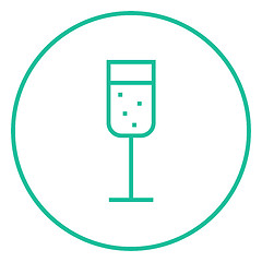 Image showing Glass of champagne line icon.