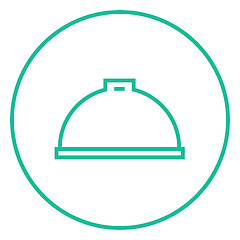 Image showing Restaurant cloche line icon.