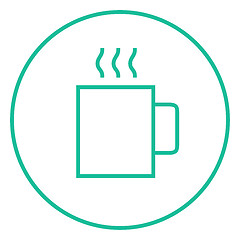 Image showing Mug of hot drink line icon.