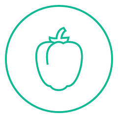 Image showing Bell pepper line icon.