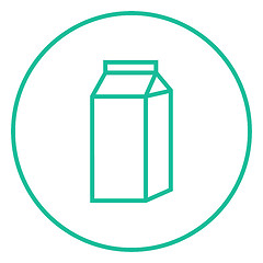 Image showing Packaged dairy product line icon.