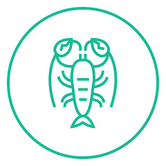 Image showing Lobster line icon.