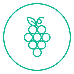 Image showing Bunch of grapes line icon.