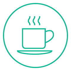 Image showing Cup of hot drink line icon.