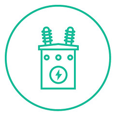 Image showing High voltage transformer line icon.