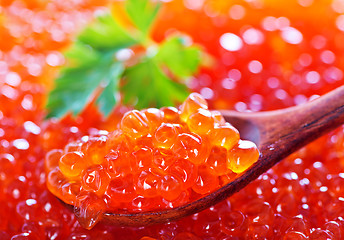 Image showing red salmon caviar