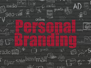 Image showing Marketing concept: Personal Branding on wall background