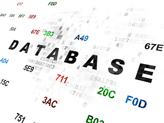 Image showing Database concept: Database on Digital background