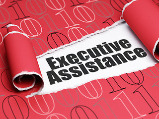 Image showing Business concept: black text Executive Assistance under the piece of  torn paper