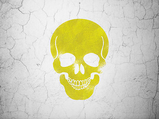 Image showing Medicine concept: Scull on wall background