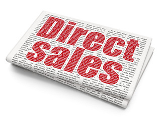 Image showing Advertising concept: Direct Sales on Newspaper background