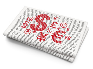 Image showing News concept: Finance Symbol on Newspaper background