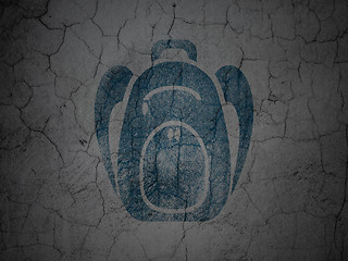 Image showing Studying concept: Backpack on grunge wall background