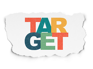 Image showing Finance concept: Target on Torn Paper background