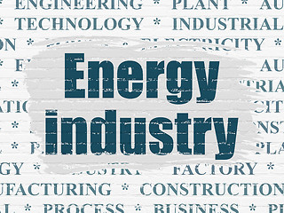 Image showing Manufacuring concept: Energy Industry on wall background