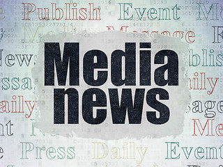 Image showing News concept: Media News on Digital Data Paper background