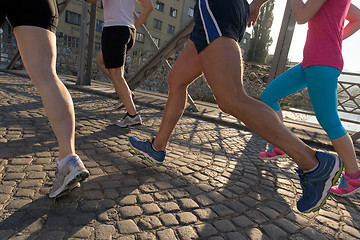 Image showing people group jogging