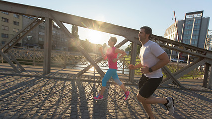 Image showing couple jogging