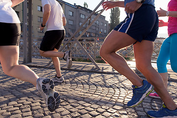 Image showing people group jogging