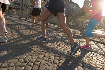 Image showing people group jogging