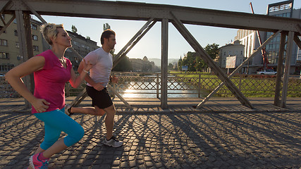 Image showing couple jogging