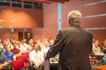 Image showing Speaker at Business Conference and Presentation.