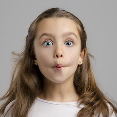 Image showing Funny little girl