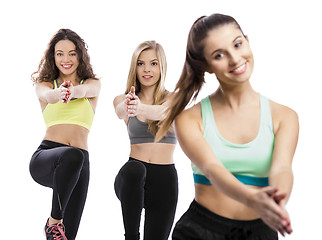 Image showing Group exercise classes